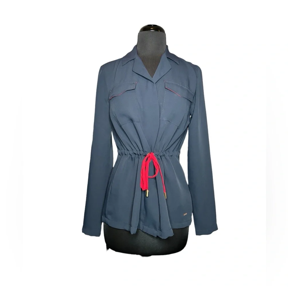 Tommy Hilfiger blouse. New with tags. Adjustable waist. Chiffon like 100polyest - Picture 1 of 8